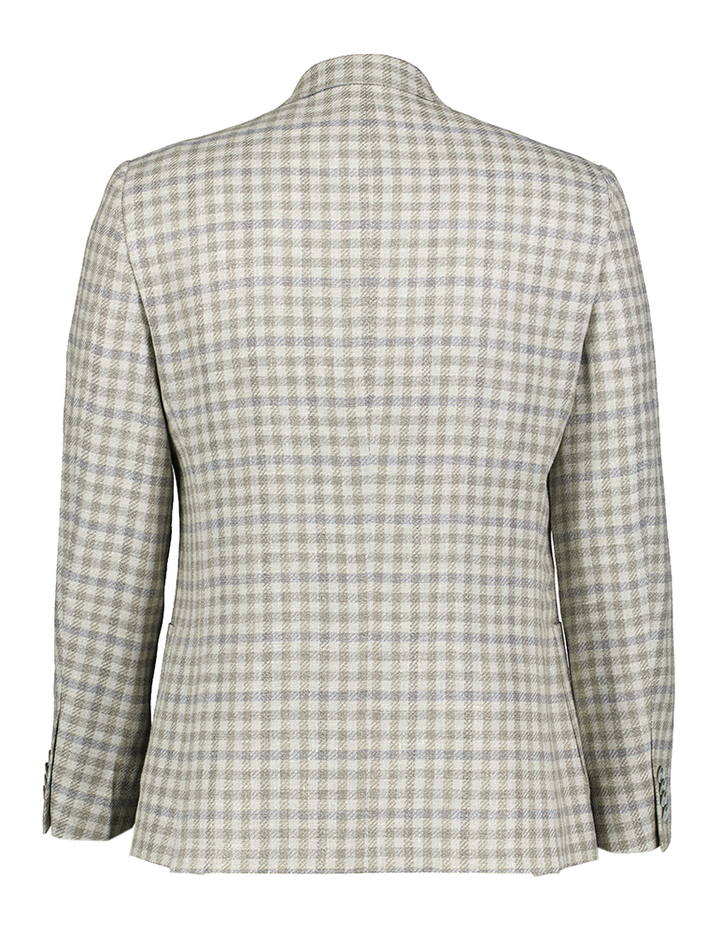 Bruin/beige geruite blazer slim fit Gentiluomo 