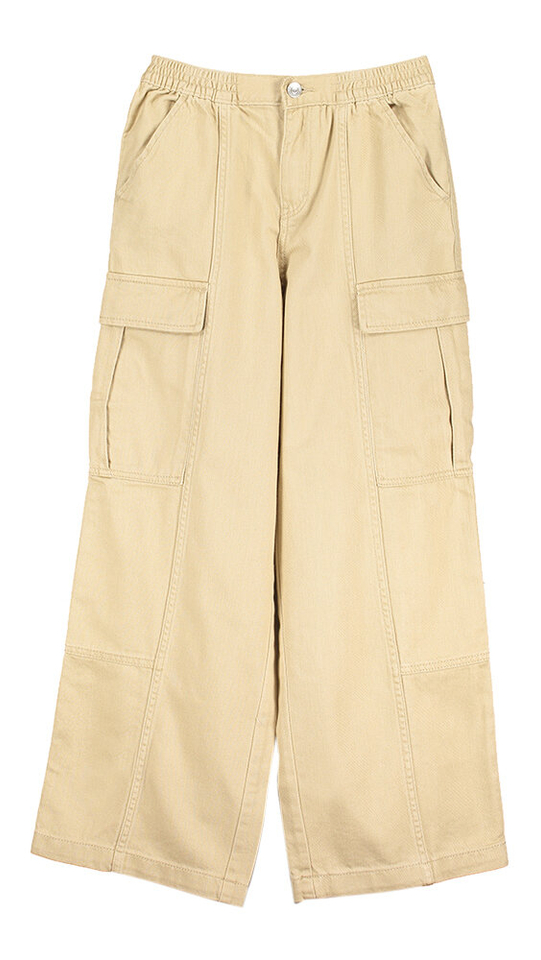 Beige cargo broek in loose fit Baggy Levi's