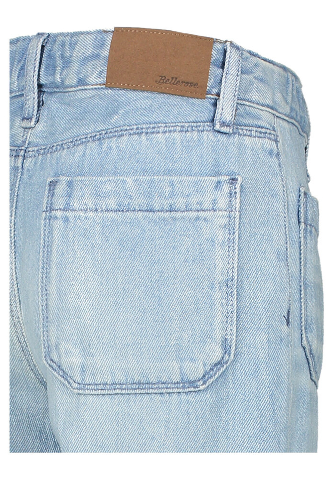 Blauwe straight jeans met glanzende coating girls Pepy Bellerose 