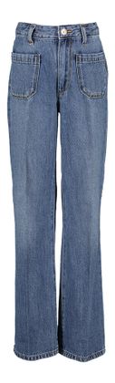 Bellerose Blauwe jeansbroek straight fit met zakken vooraan