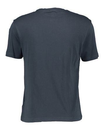 Donkerblauwe katoenen t-shirt met borstzakje Element