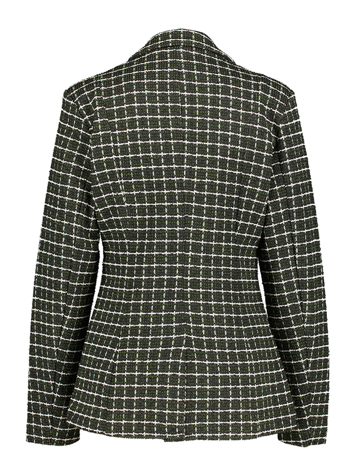 Groene blazer met ruit motief Ichi