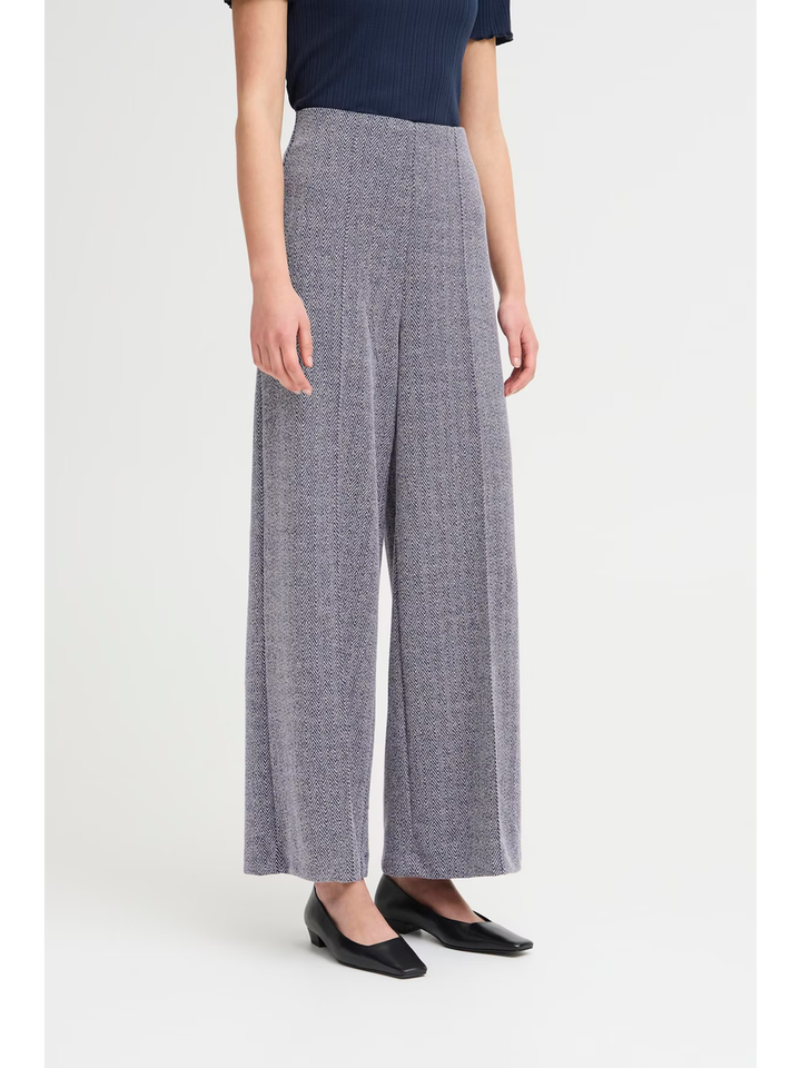 Blauwe broek met print Kate Ichi