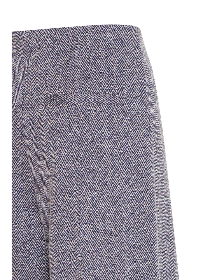 Blauwe broek met print Kate Ichi