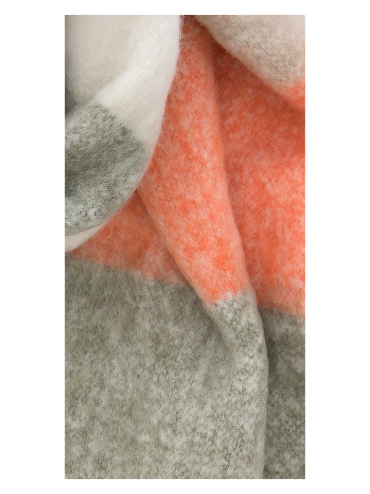 Multicolor gestreepte sjaal met franjes Vibe Ichi 