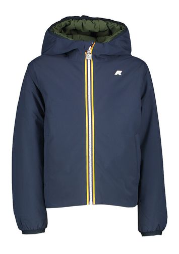 Donkerblauwe en kakigroene reversible jas met kap Jack St Warm Double K-Way