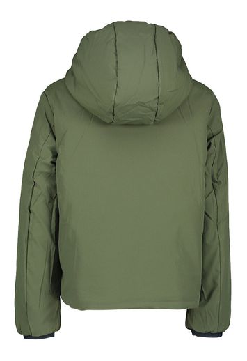 Donkerblauwe en kakigroene reversible jas met kap Jack St Warm Double K-Way