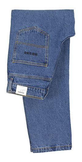 Donkerblauwe loose fit jeans Nessie NNSN