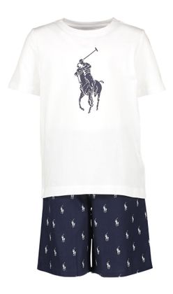 Ralph Lauren Pyjama met shortje bedrukt met merklogo