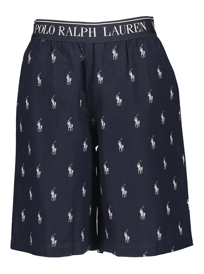 Pyjama met shortje bedrukt met merklogo Ralph Lauren
