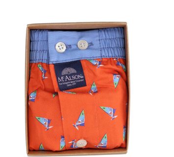 Rode boxershort met bootprint Mc Alson