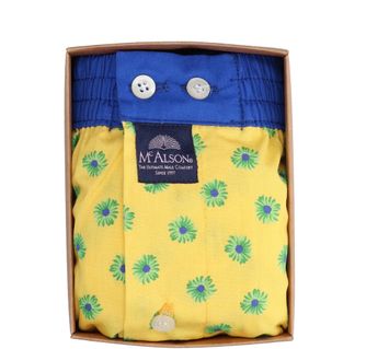 Gele boxershort met bloemenprint Mc Alson