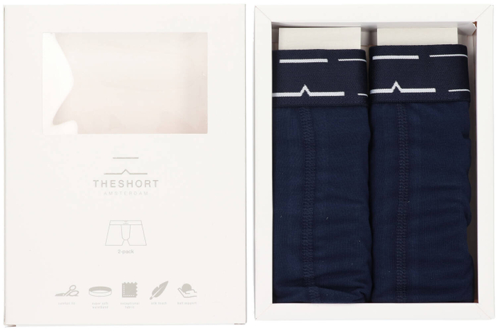 Donkerblauwe duo boxershorts The short Amsterdam 