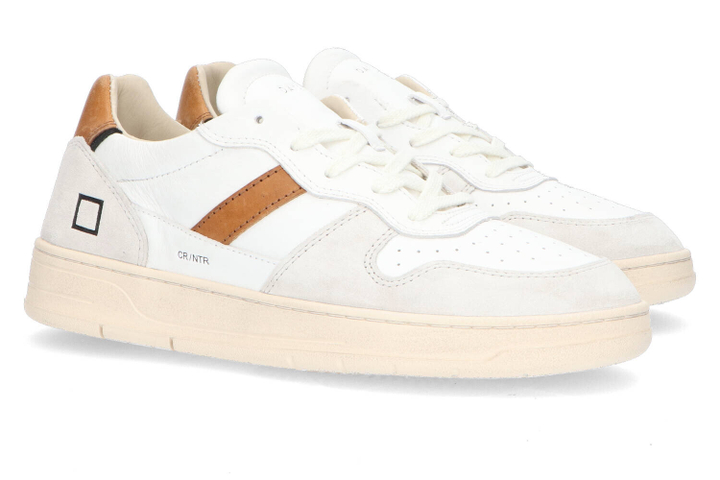 White/cuoio lage sneakers D.A.T.E.