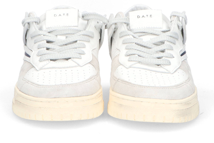 Witte lage sneakers met blauw detail Torneo D.A.T.E