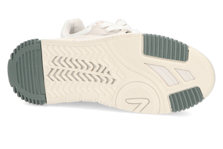 Beige-saga green lage sneakers HUB