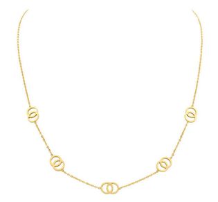 Les Cordes Gouden ketting met kleine ringetjes Abel
