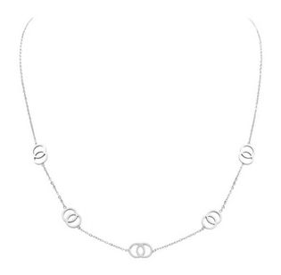 Les Cordes Zilveren ketting met kleine ringetjes Abel