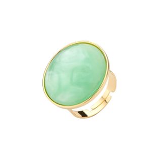 Les Cordes Imposante ronde lichtgroene ring Kri