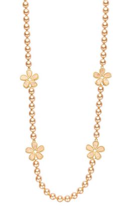 Les Cordes Parel en roze bloemen ketting Karsten