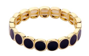 Zwart met gouden armband Les Cordes 