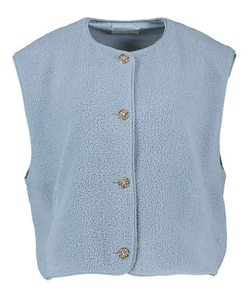 Blauw teddy vestje Mariko Teddy Vest Neo Noir