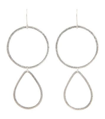 Zilver oorbellen met ruches Laurence Delvallez 