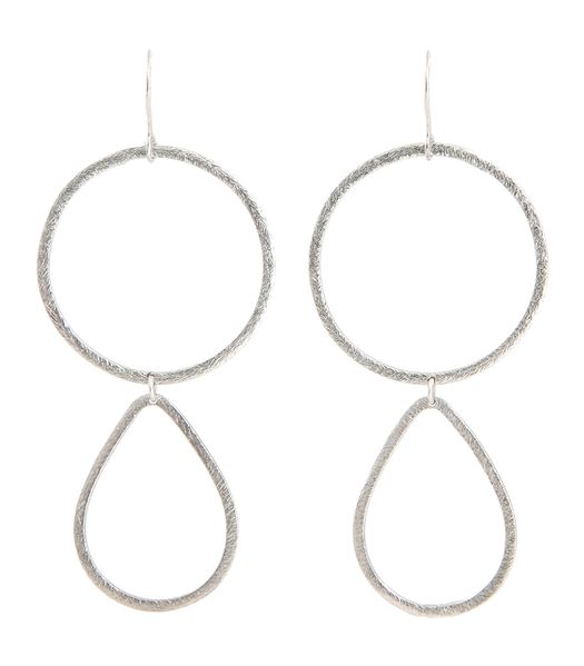 Zilver oorbellen met ruches Laurence Delvallez