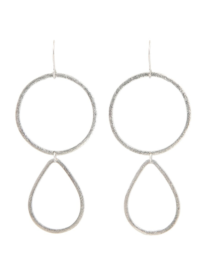 Zilver oorbellen met ruches Laurence Delvallez