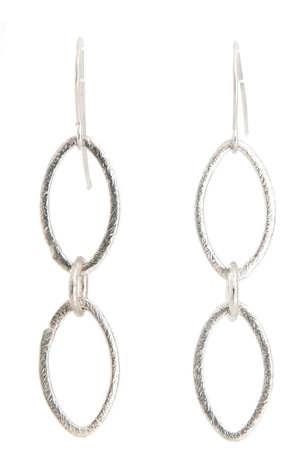 Zilver oorbellen Staple Laurence Delvallez