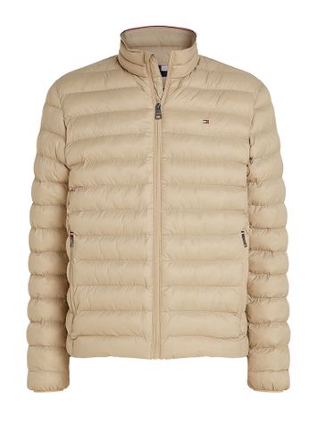 Beige puffed jacket met rits Tommy Hilfiger