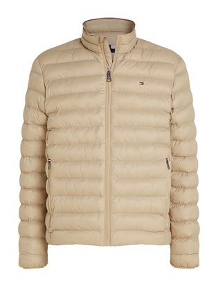 Tommy Hilfiger Beige puffed jacket met rits