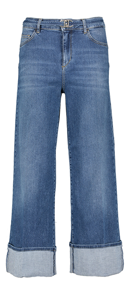 Blauwe wide leg enkel jeans Liu Jo 