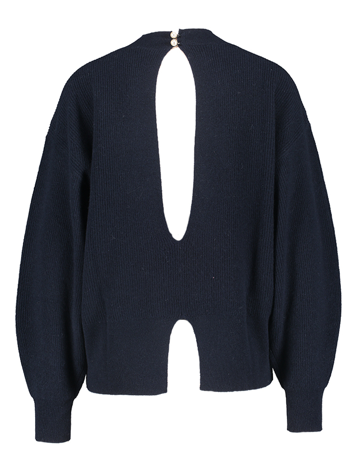 Blauwe trui met detail op de rug Liu Jo 