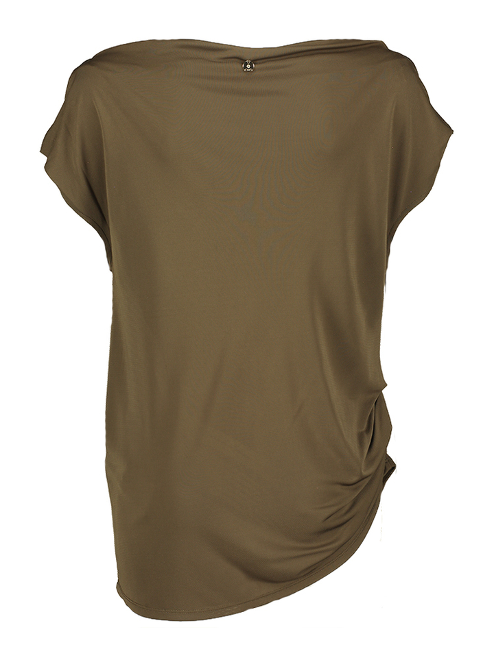 Donkergroene blouse met korte mouw Liu Jo