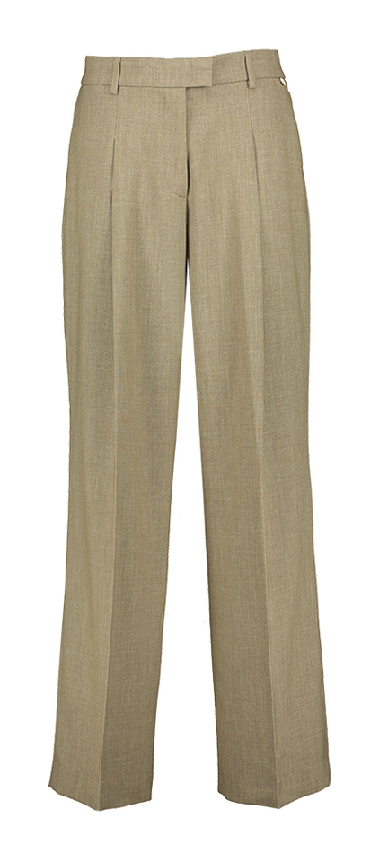 Groene geklede wijde broek met bandplooi Liu Jo 