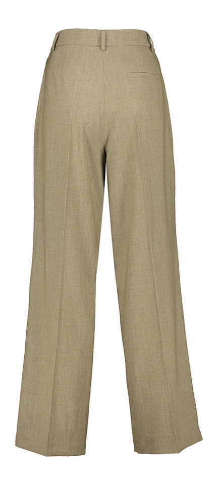 Groene geklede wijde broek met bandplooi Liu Jo 