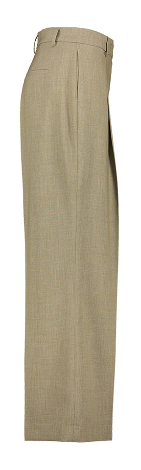 Groene geklede wijde broek met bandplooi Liu Jo 