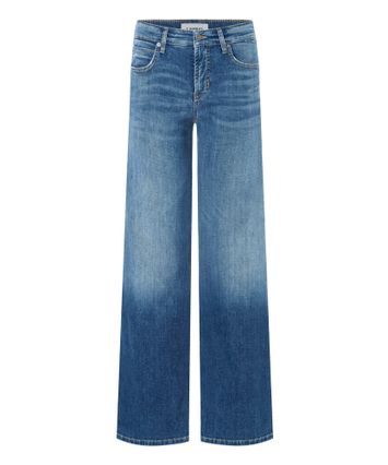 Blauwe wide leg straight jeans Tess Cambio