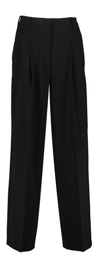 Zwarte geklede wijde broek Anny Cambio