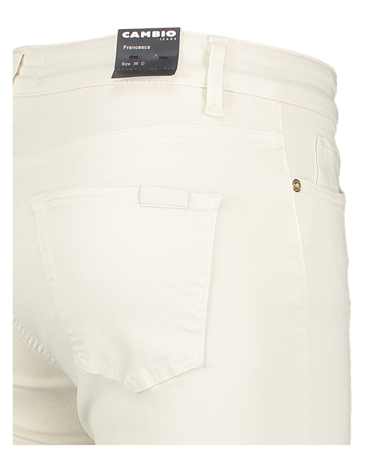 Ecru cropped jeans Francesca Cambio