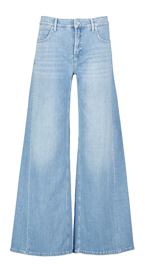 Blauwe wide leg jeans Piper Patch