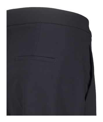 Zwarte geklede broek met bandplooi Elaine Pleata Cambio
