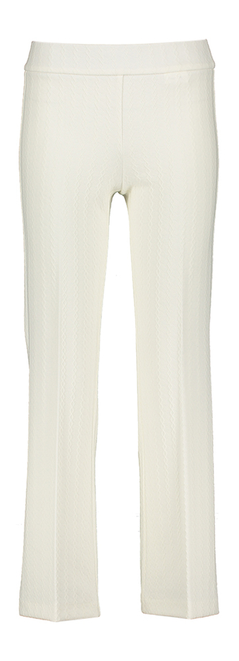 Ecru geklede broek met structuur Faith Cambio