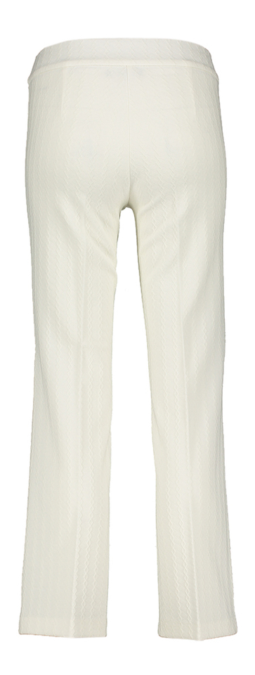 Ecru geklede broek met structuur Faith Cambio