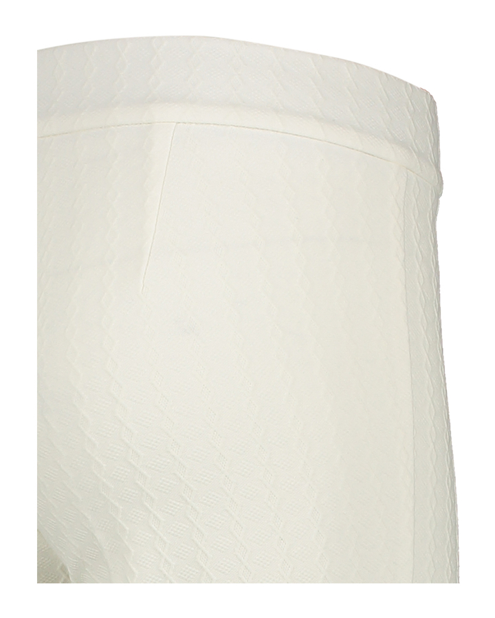 Ecru geklede broek met structuur Faith Cambio