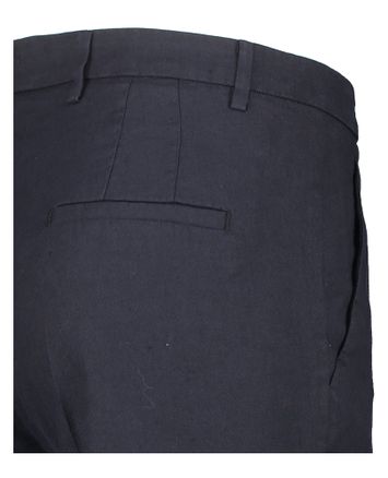 Donkerblauwe linnen broek Krystal Cambio