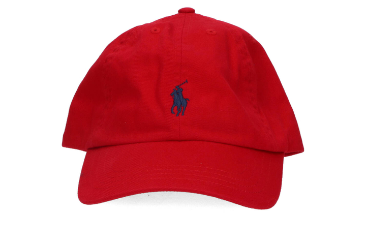 Rode katoenen pet met logo Ralph Lauren