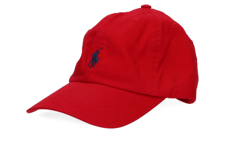 Rode katoenen pet met logo Ralph Lauren