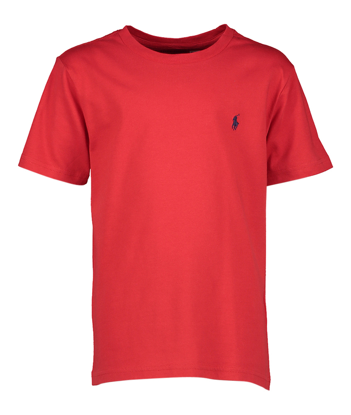 Rode t-shirt met merklogo Ralph Lauren 